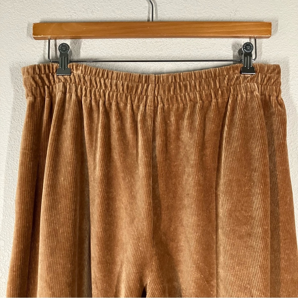 MADEWELL Wide Leg Cropped Pants XL Corduroy Velour Pull-On Academia Loungewear - Picture 9 of 12